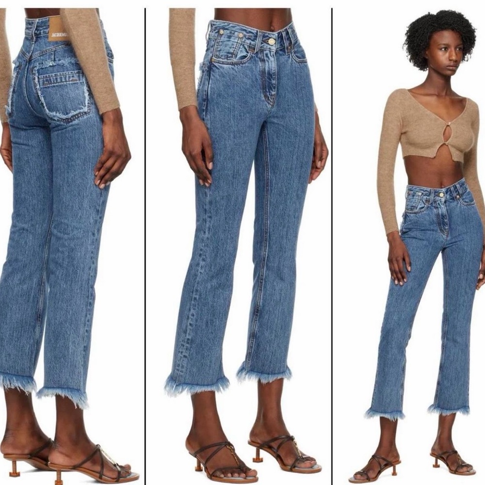 Jacquemus Le Raphia Blue Jeans